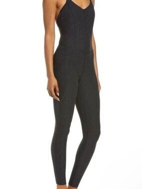 Zella Restore Soft Jumpsuit Black Size XL Padded Shelf Bra Black Charcoal